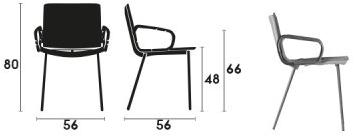 Capdell Кожаное кресло с подлокотниками Ply sun-id-1440443 - Вид №2