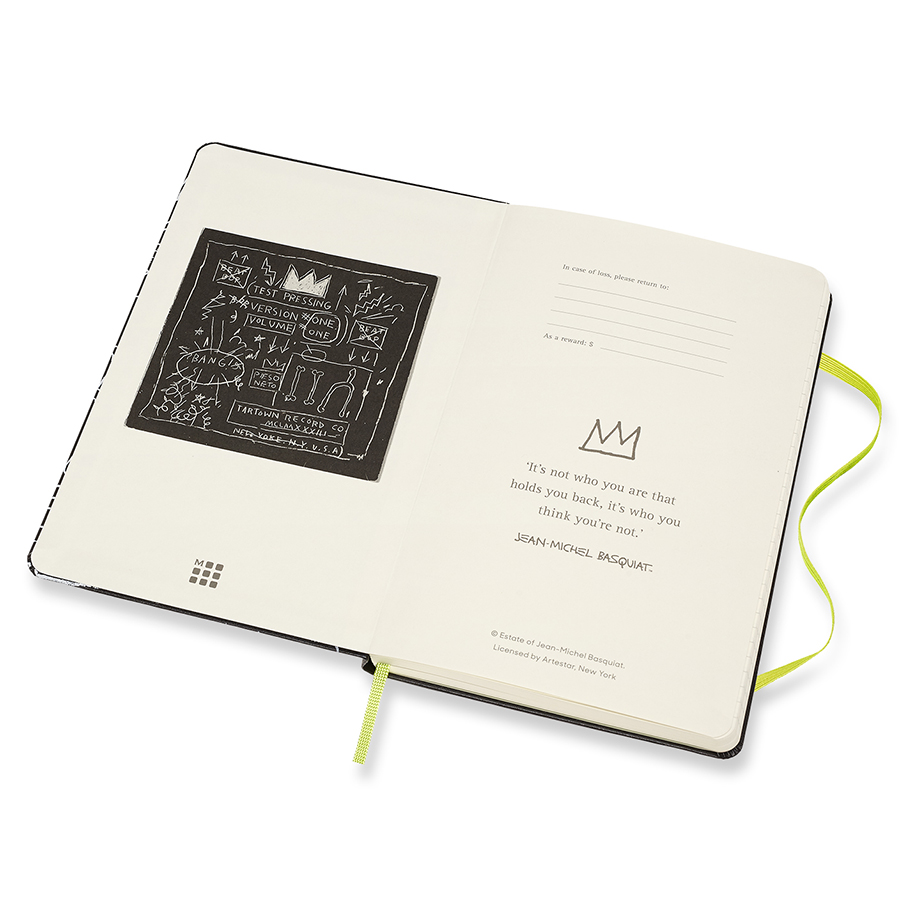 Блокнот Moleskine BASQUIAT Sketch Large 130х210мм 240стр. линейка твердая обложка черный 1127159 - Вид №2