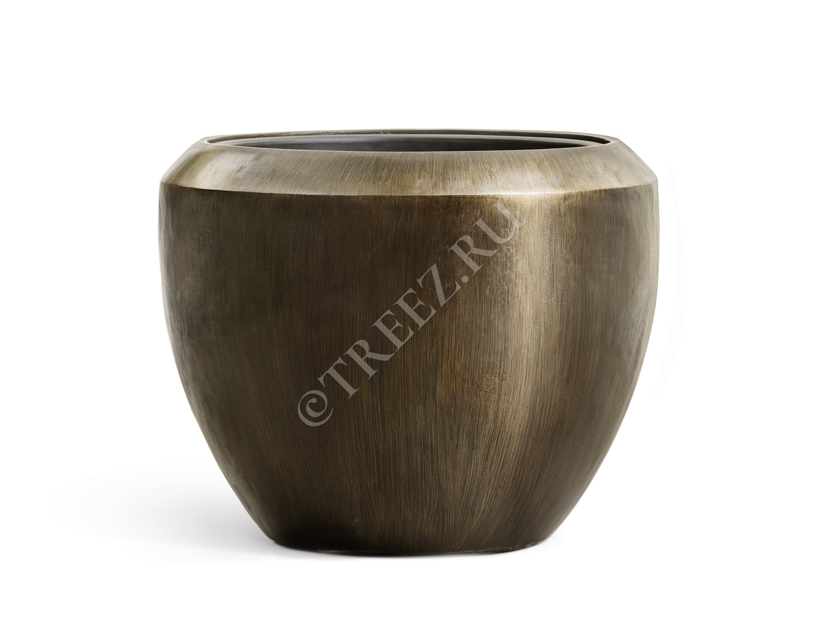 41.3321-07-046-GRP-56 Кашпо  Effectory - серия Metal - Чаша Design - Чернёная бронза Цветочная коллекция  - Вид №2