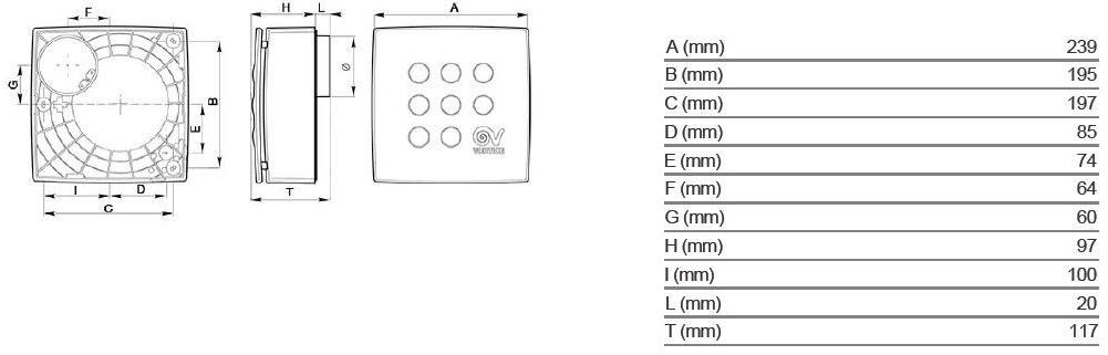 Vortice Центробежный канальный вентилятор Vort quadro 11936 - Вид №3