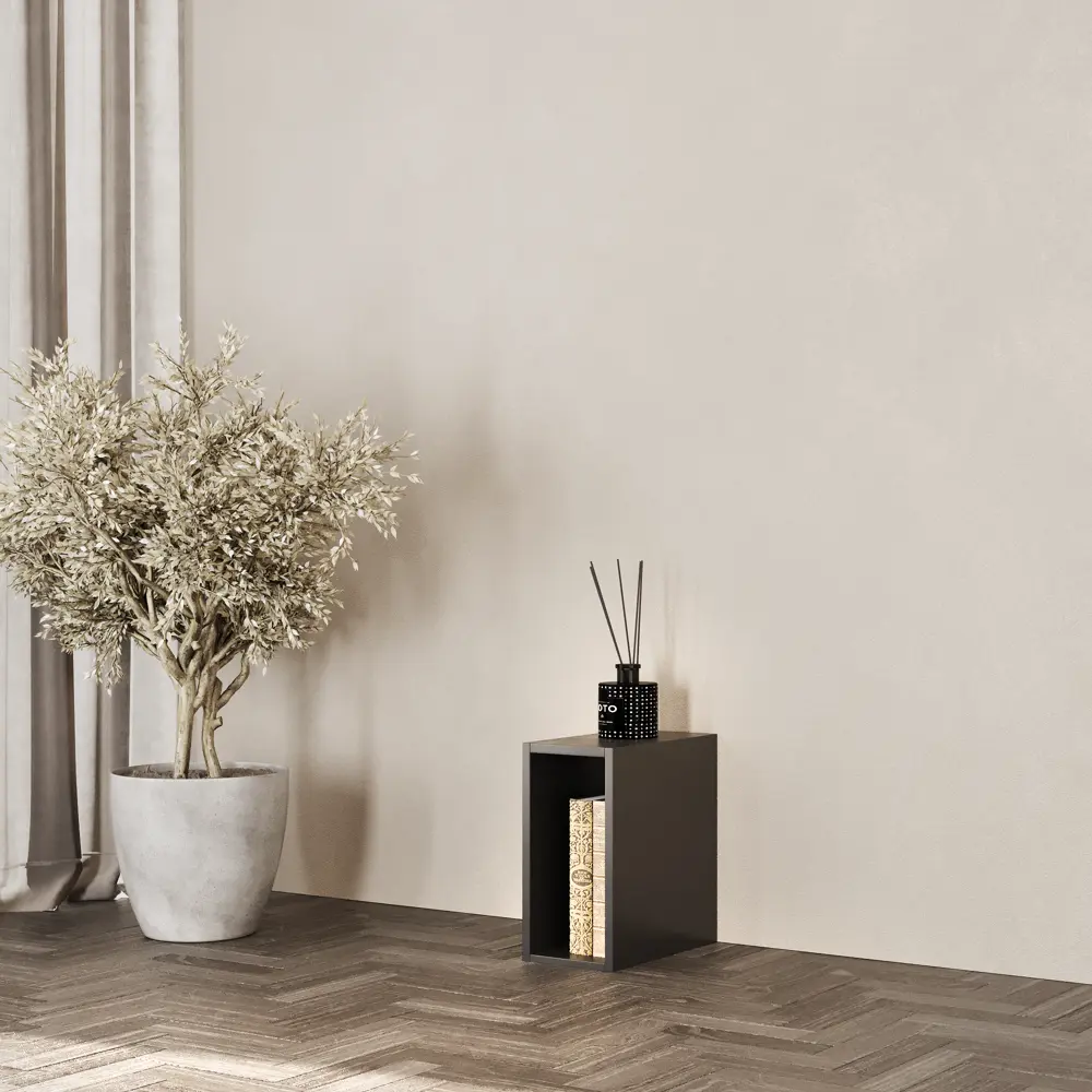 Стеллаж Spaceo KUB 1 секция 18x36.1x31.7 см ЛДСП цвет графит 82731869 STLM-2022240 