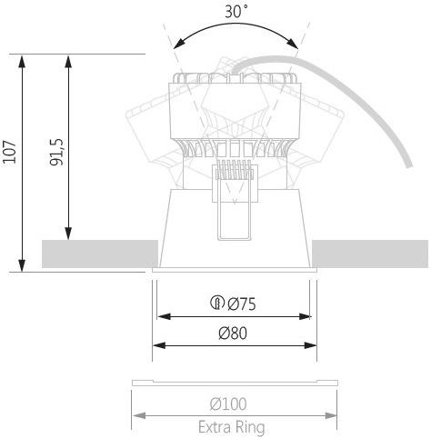 Essenzialed Регулируемый встраиваемый светодиодный светильник sun-id-1359337 - Вид №1