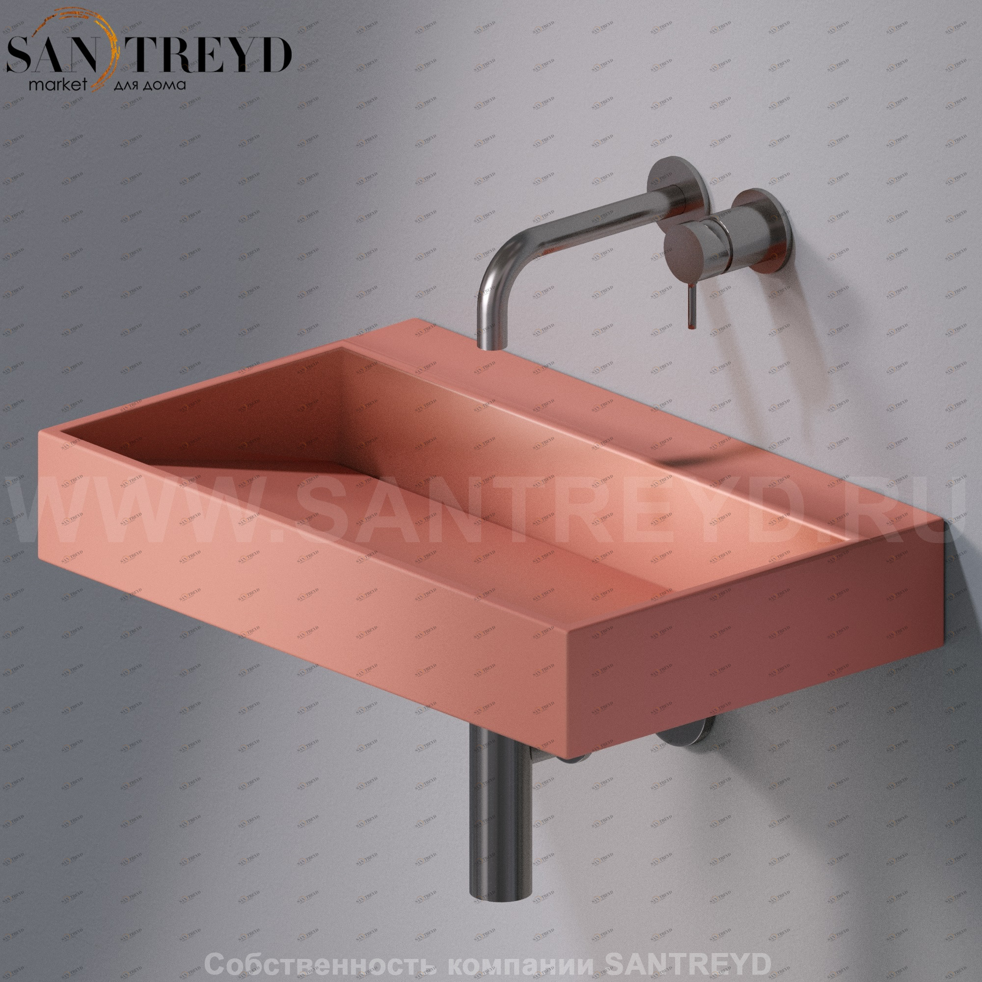 L010T1RPV4.142 Подвесная раковина настенная прямоугольная A. e T. Italia P35 AeT ITALIA