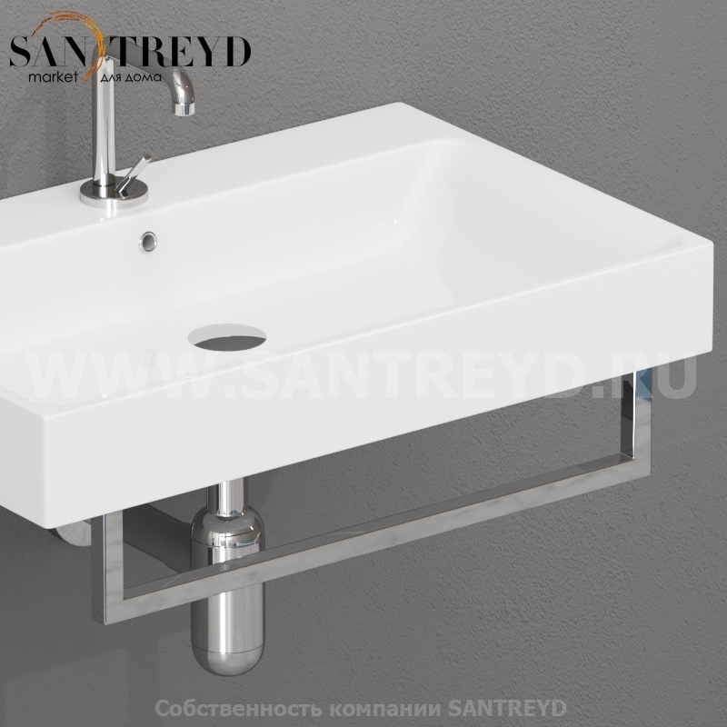 911801 Полотенцедержатель 560 мм ФРОНТАЛЬНЫЙ для арт 3532, правый dx и левый sx для арт. 3534 и 3536, цвет Хромированный Kerasan Cento Италия