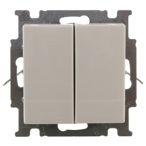 Выключатель встраиваемый ABB Basic 55 2 клавиши, цвет белый 13596317 STLM-2127049