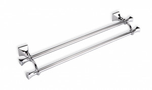 PR05.2(08) Stil Haus Prisma, полотенцедержатель двойной, цвет хром