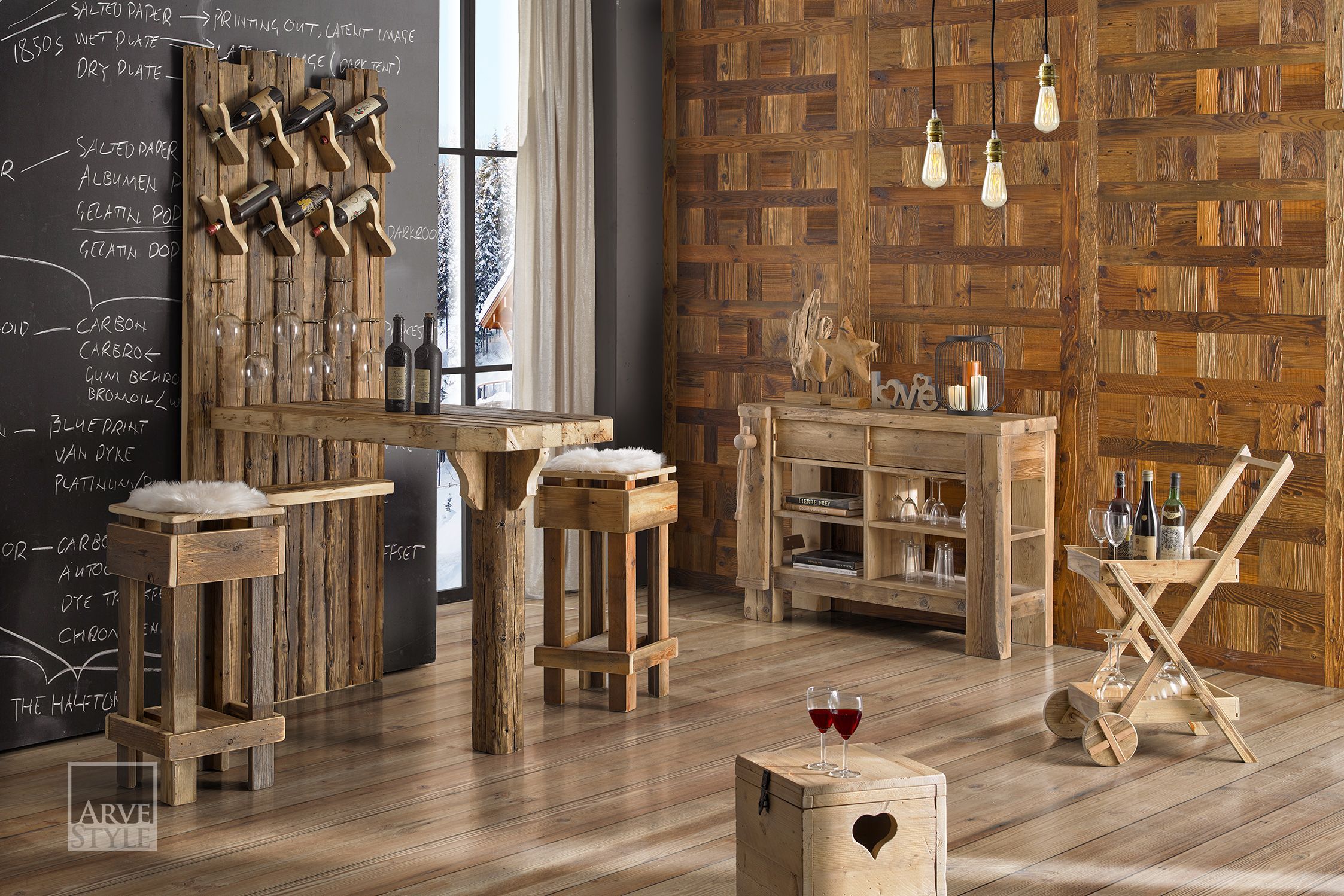 Деревянная настенная винная стойка Arvestyle Лев ARCH-00063976 - Вид №1