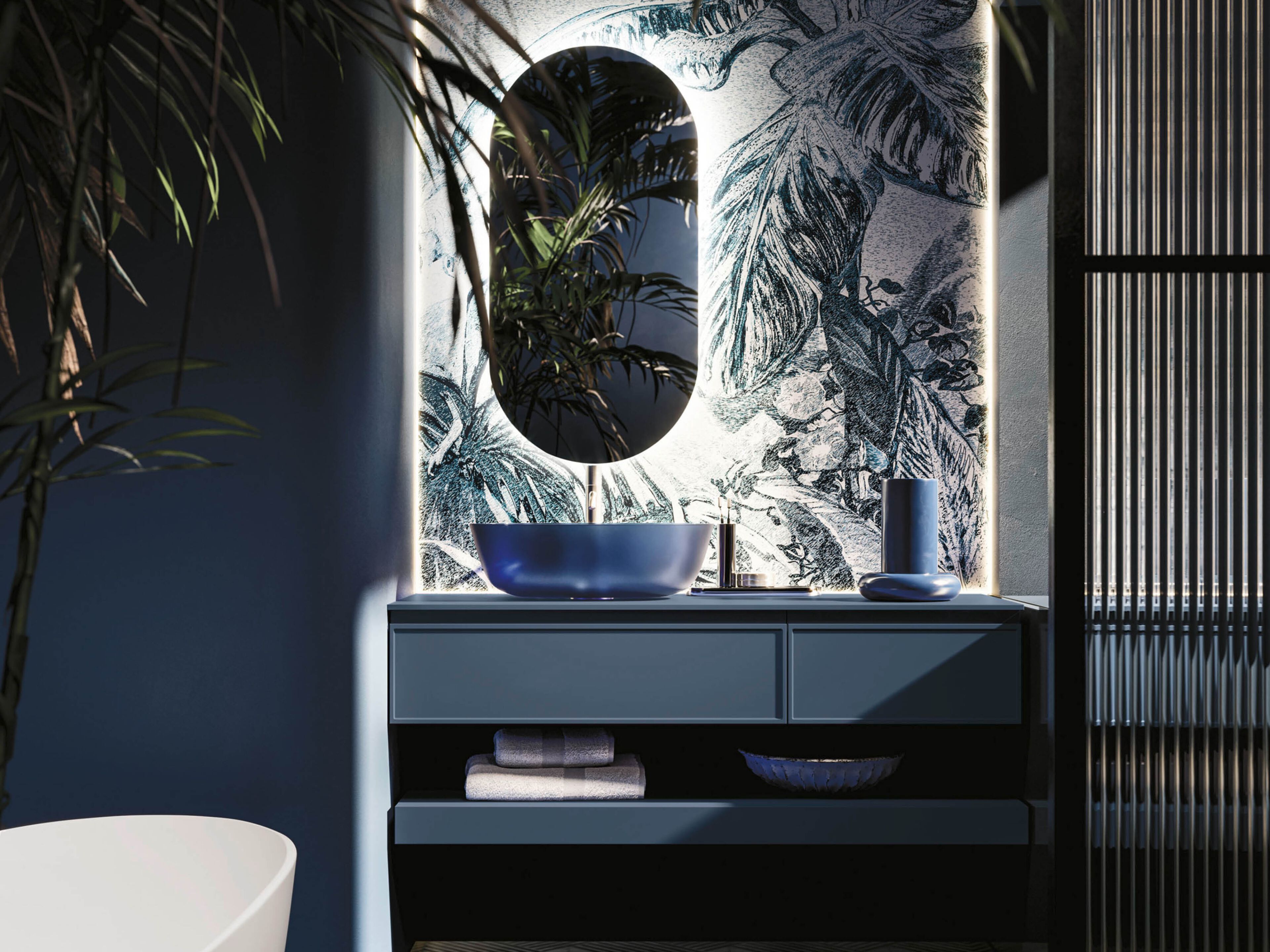 Подвесной умывальник Arbi Arredobagno декор ARCH-00125417