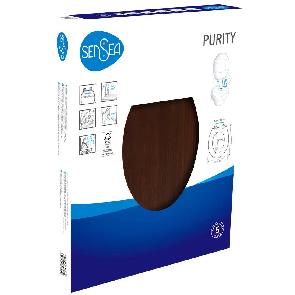 Сиденье для унитаза Sensea Purity овальное цвет тёмный орех 82282377 STLM-2062568 - Вид №7