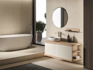 Подвесной умывальник с дверцами