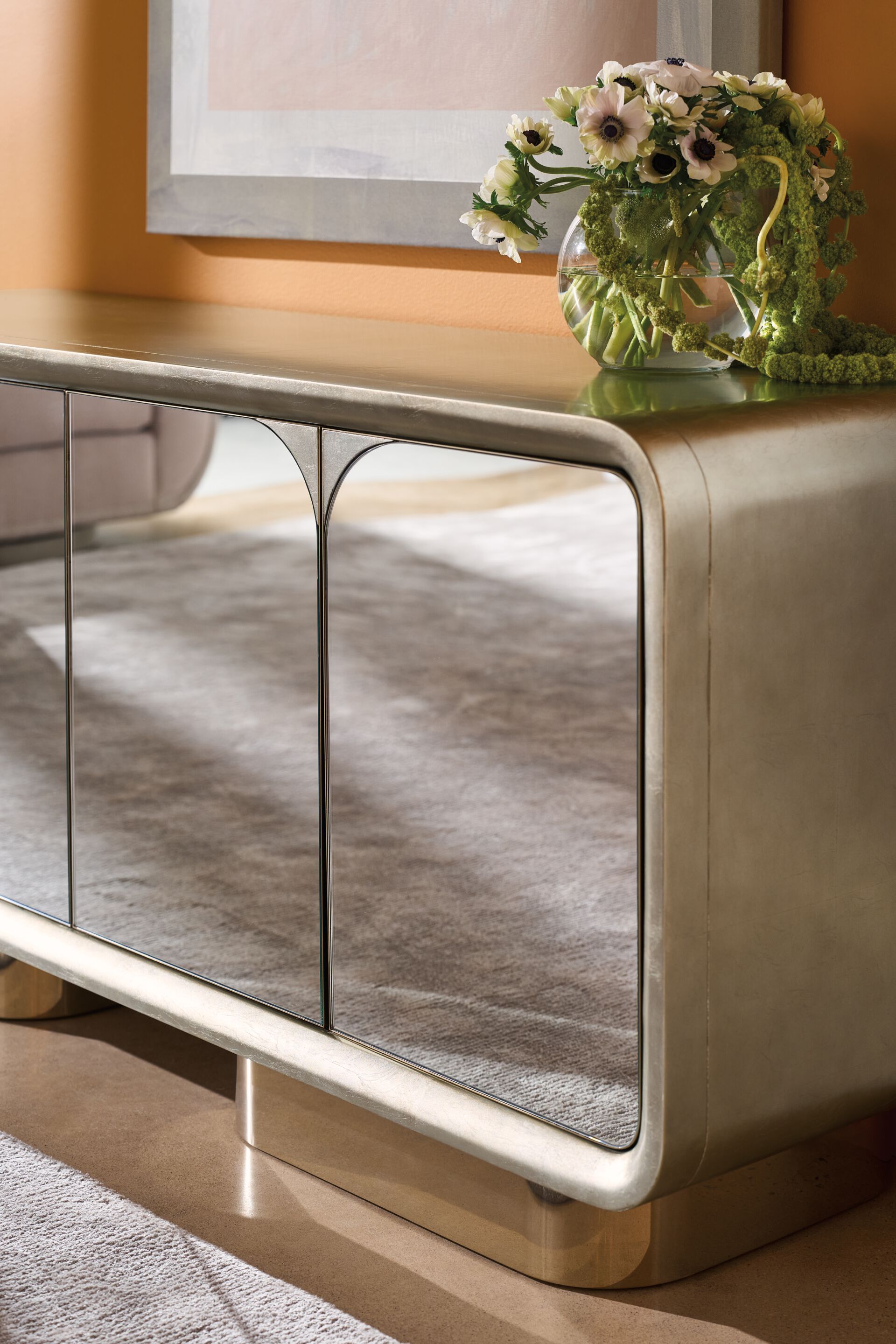 Металлическая решетка с зеркальной дверью Caracole AERO ARCH-00142048 - Вид №1