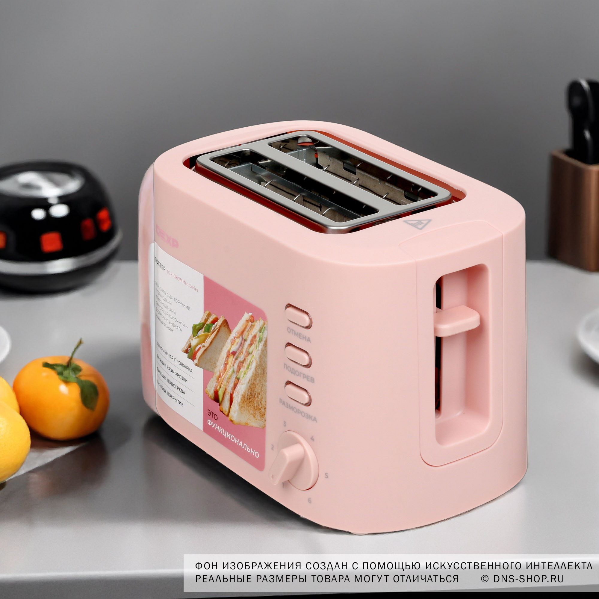 5420108 Тостер DEXP TS-815RDW Matt Series розовый STDN-0114665 - Вид №11