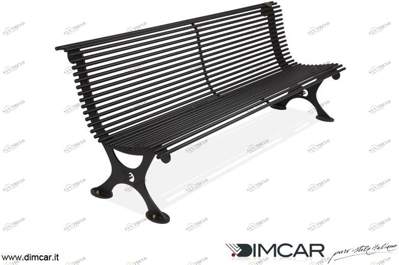 DIMCAR Металлическая скамейка в классическом стиле со спинкой Elite 1114
