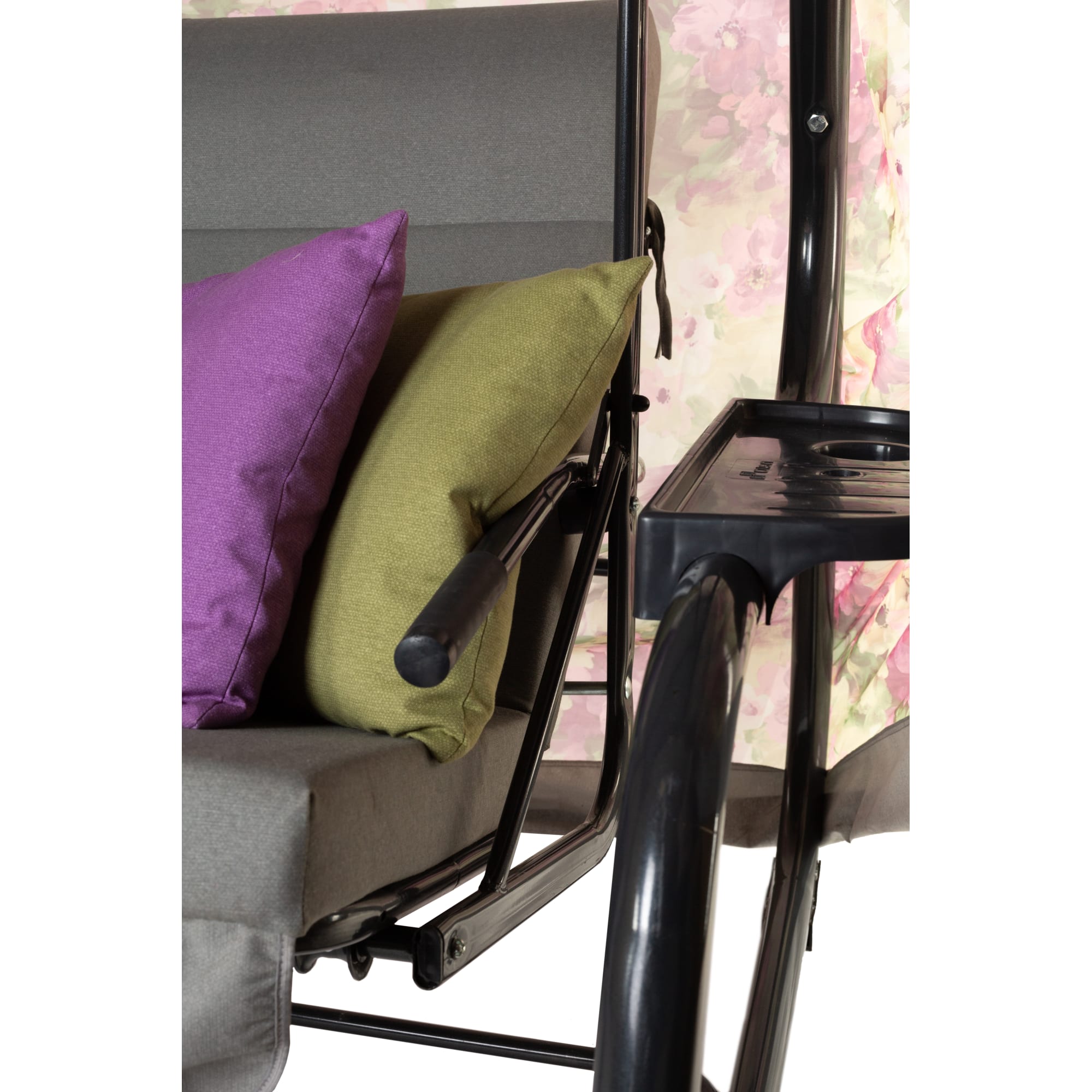 82492361 Качели садовые Элиз 3-х местные (до 280 кг) серый/ сиреневый Santreyd  - Вид №2