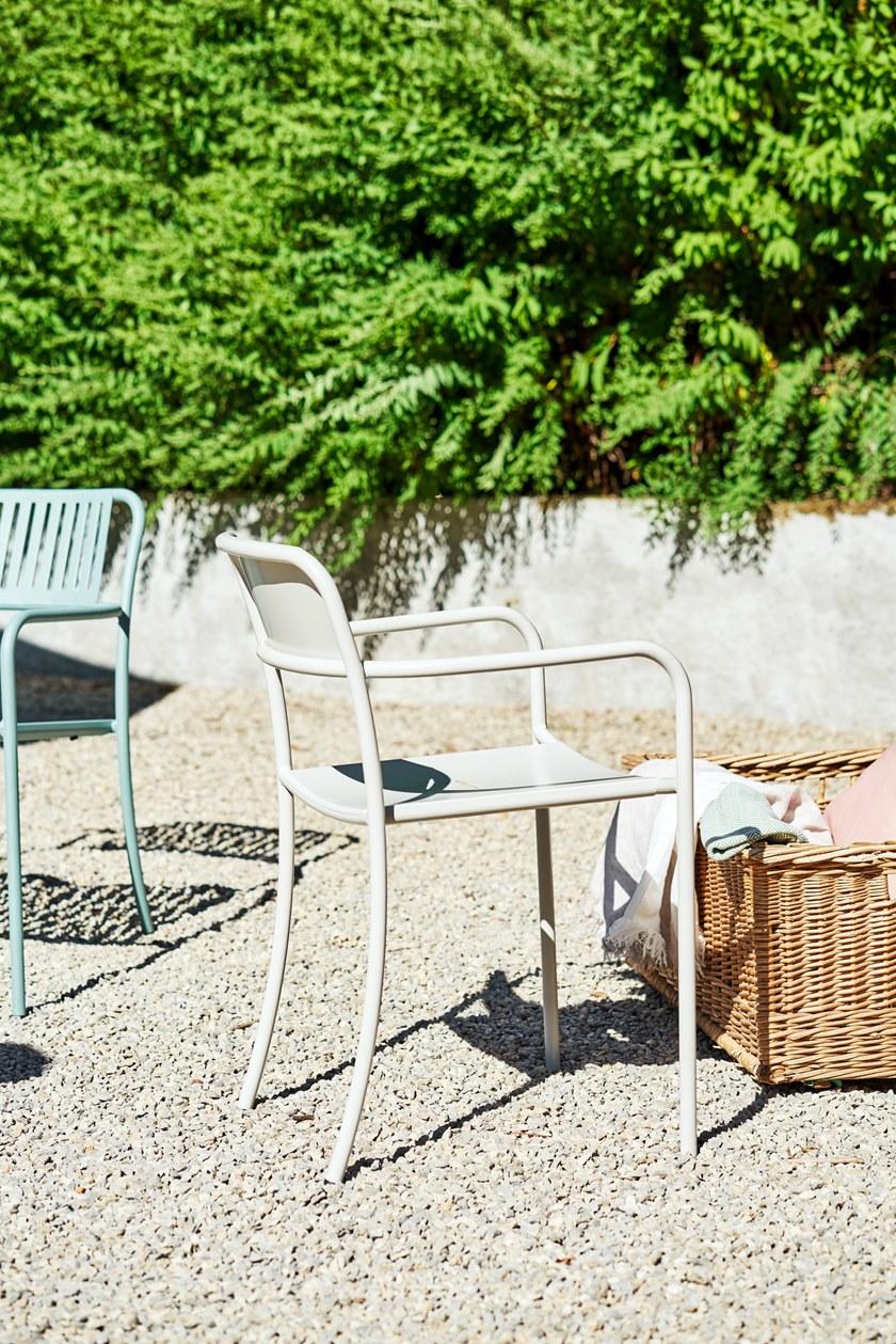 Tolix Садовый стул из нержавеющей стали с подлокотниками Patio 07392 - Вид №5