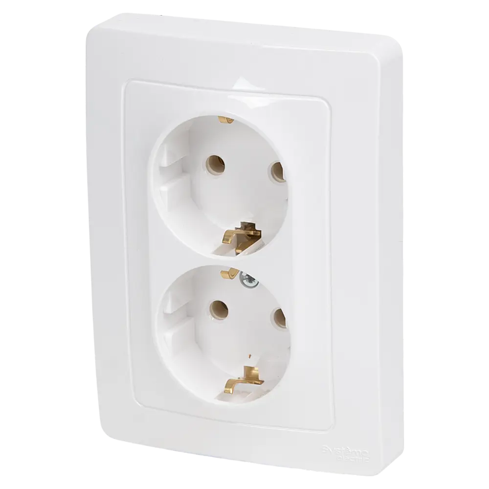 Розетка двойная встраиваемая Systeme Electric Blanca с заземлением 16 А IP20 цвет белый 84500206 STLM-2158772 - Вид №1