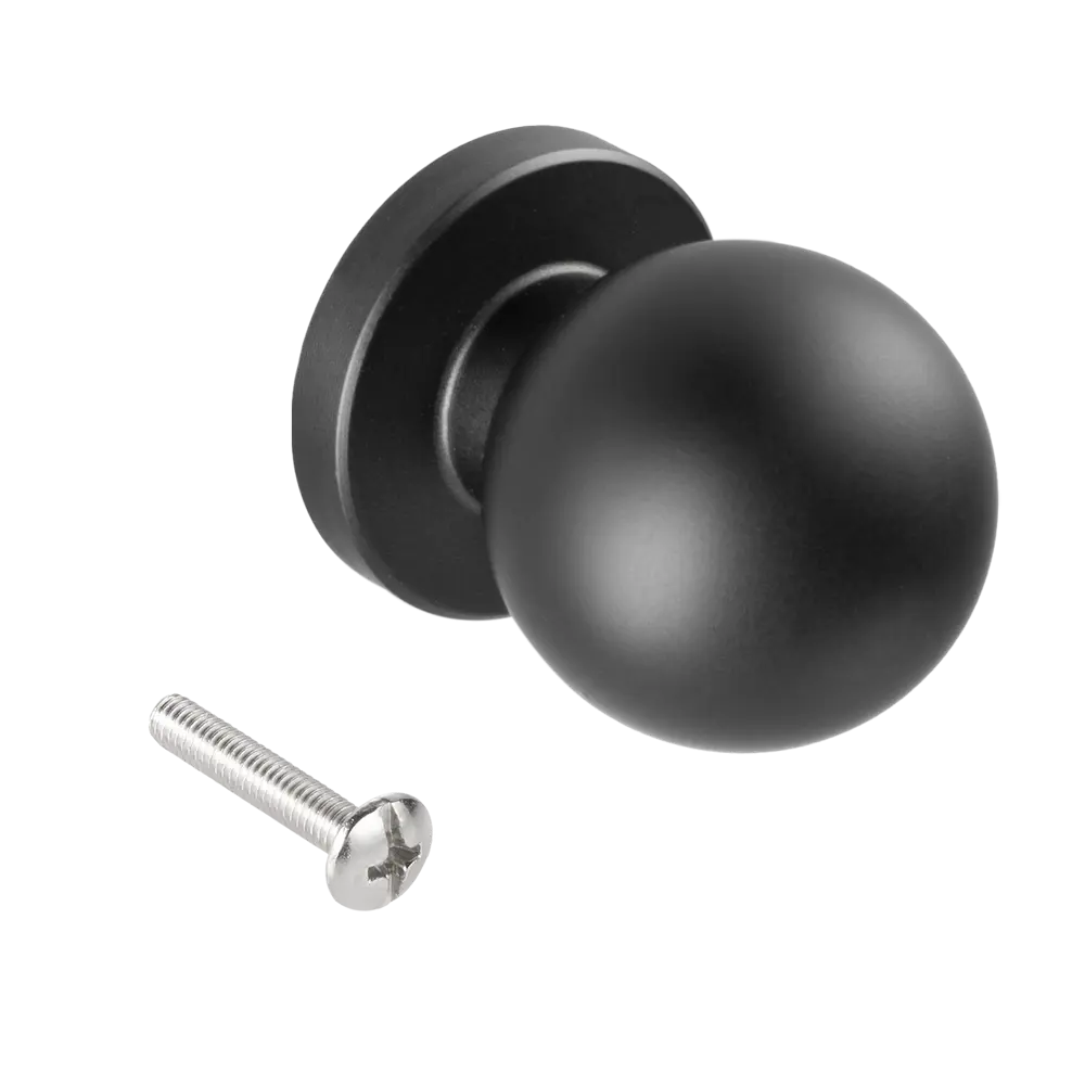 Мебельная ручка-кнопка Edson 22501 25 мм черная STLM-2175955 - Вид №4