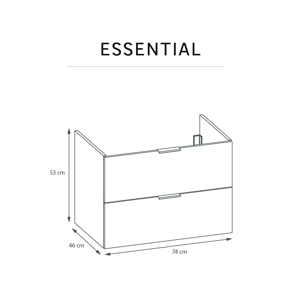 Тумба под раковину подвесная Sensea Essential 75 см цвет белый 82597802 STLM-2183489 - Вид №18