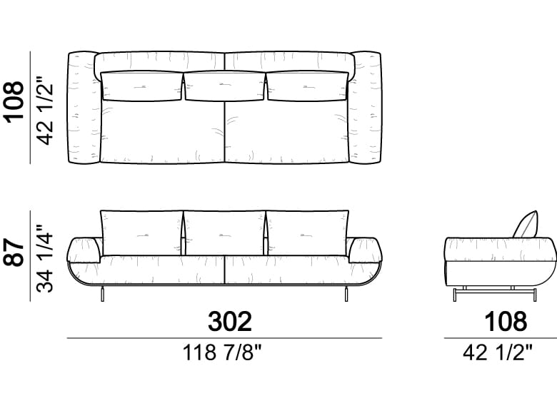 3-местный кожаный диван Arketipo FASTLOVE ARCH-00090570 - Вид №12