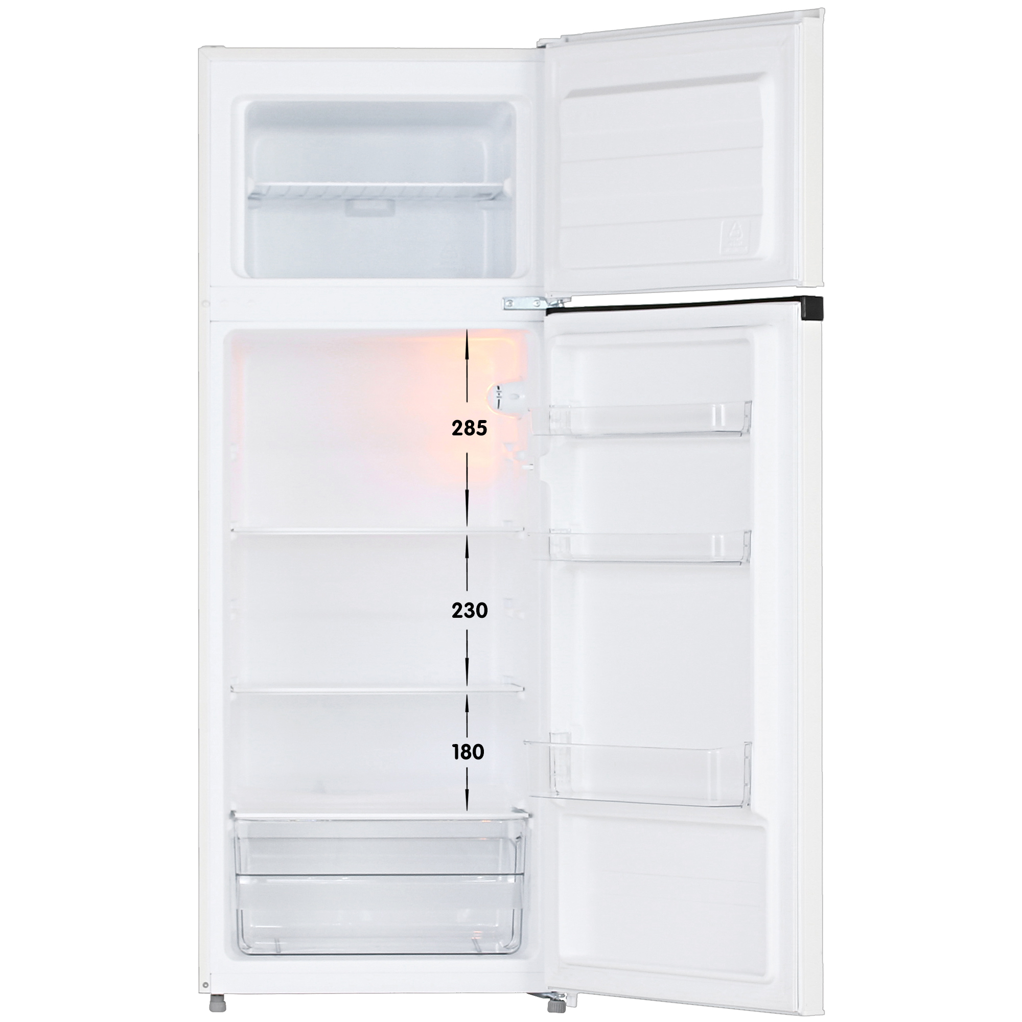 1622946 Холодильник с морозильником   DEXP RF-TD210NMA/W белый STDN-0064122 - Вид №1