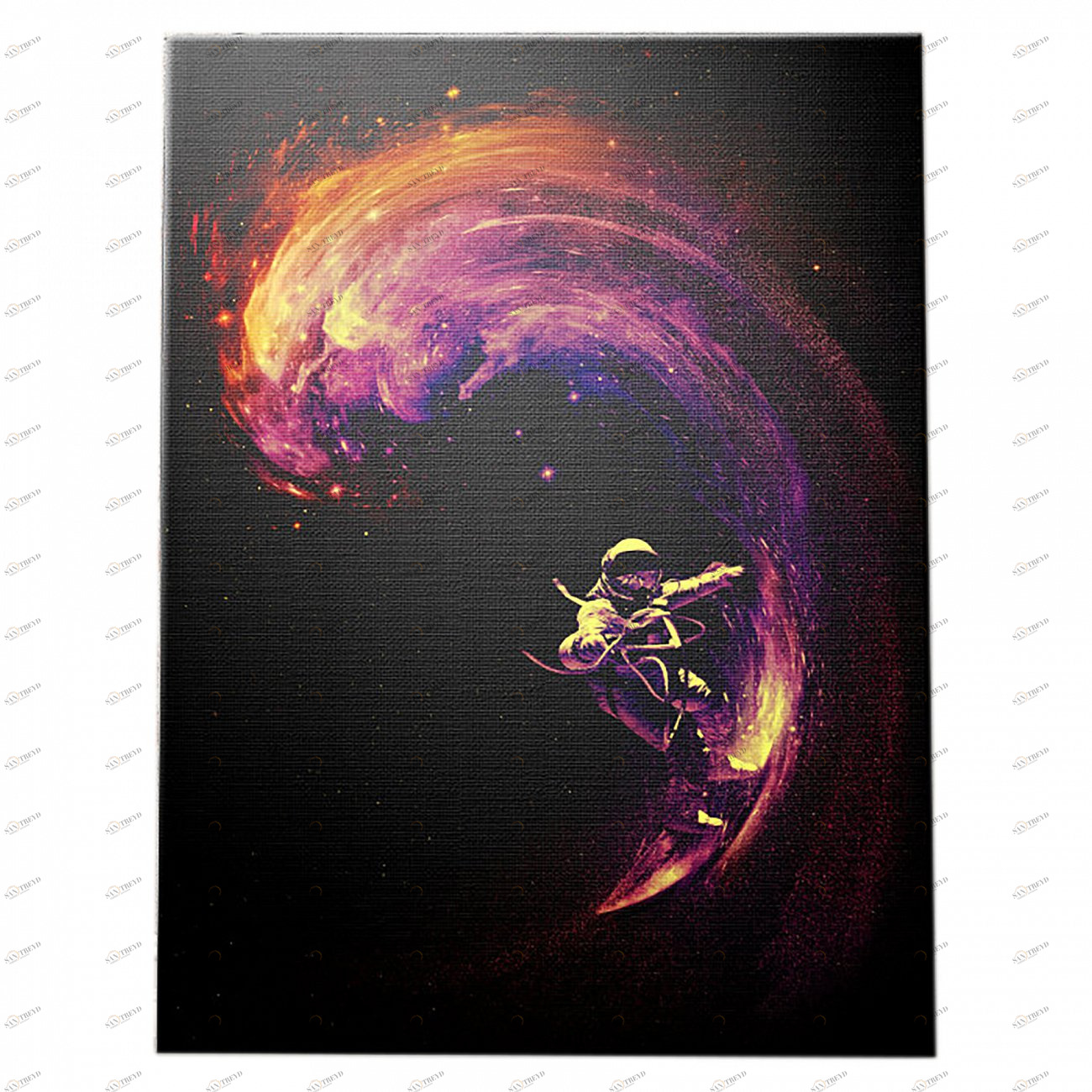 Картина с покрытием объемным гелем 100х80 см Space Surfer by Nicebleed ICON DESIGNE  096859 Фиолетовый;черный;разноцветный 