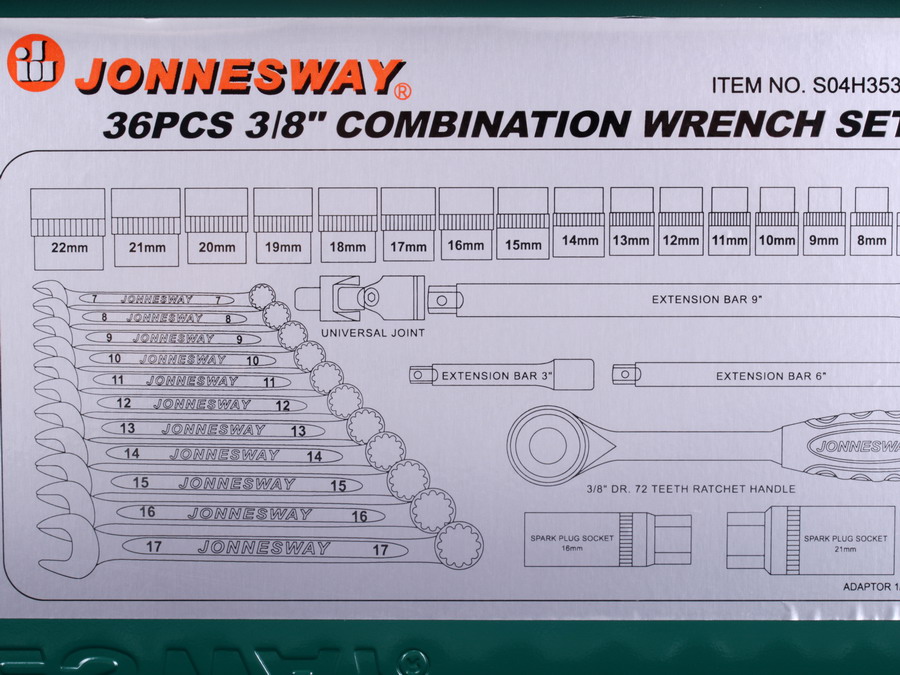 Набор инструментов Jonnesway S04H3536S 0152569 STDN-0018555 - Вид №5