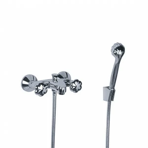 Смеситель для ванны с душевым гарнитуром ½“, настенный монтаж JOERGER Florale