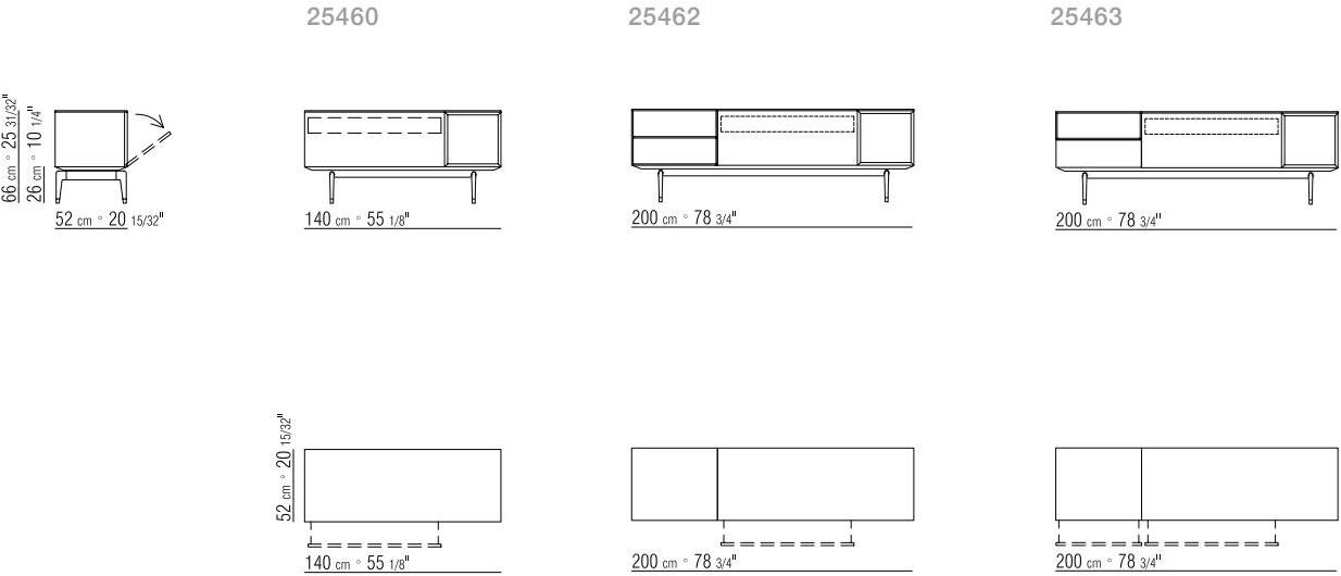 Flexform Комод из дерева и стекла с откидными дверцами sun-id-1467490 - Вид №7