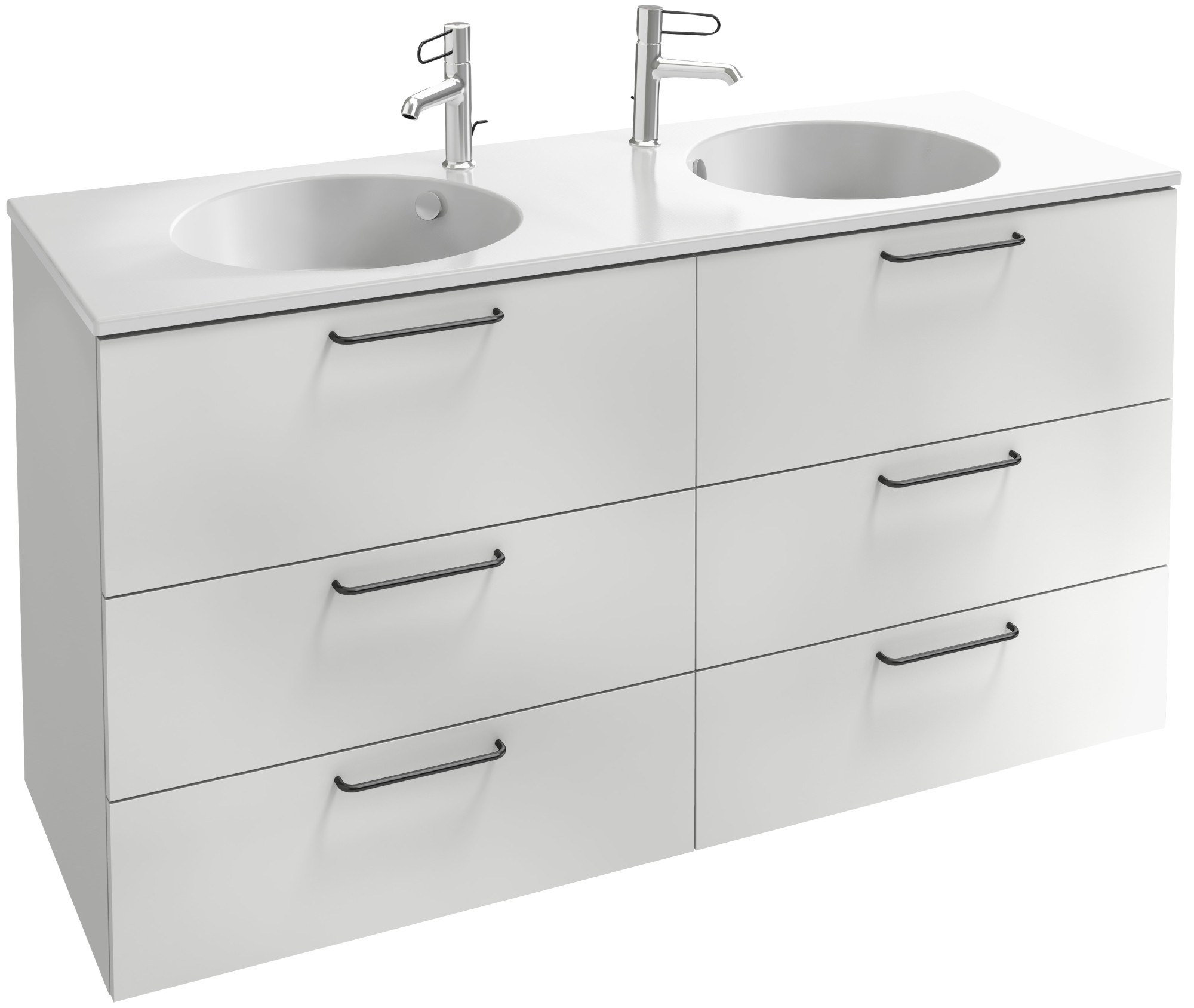 EB2536-R9-NR4 Тумба для столешницы 140 см, 6 ящиков, черная ручка JACOB DELAFON ODÉON RIVE GAUCHE ODEON RIVE GAUCHE