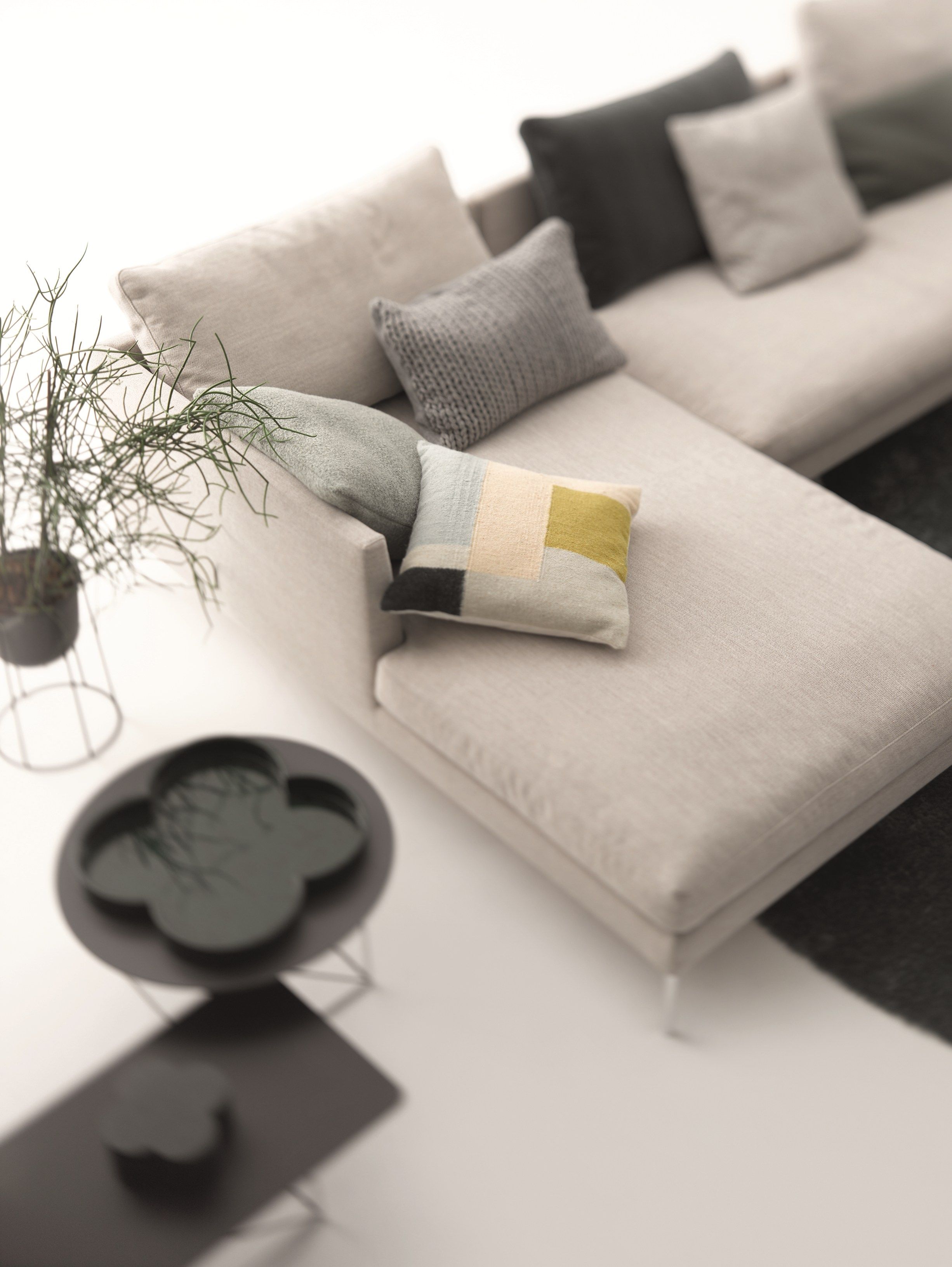 Тканевый диван с полуостровом COR Pilotis ARCH-00002323 - Вид №3