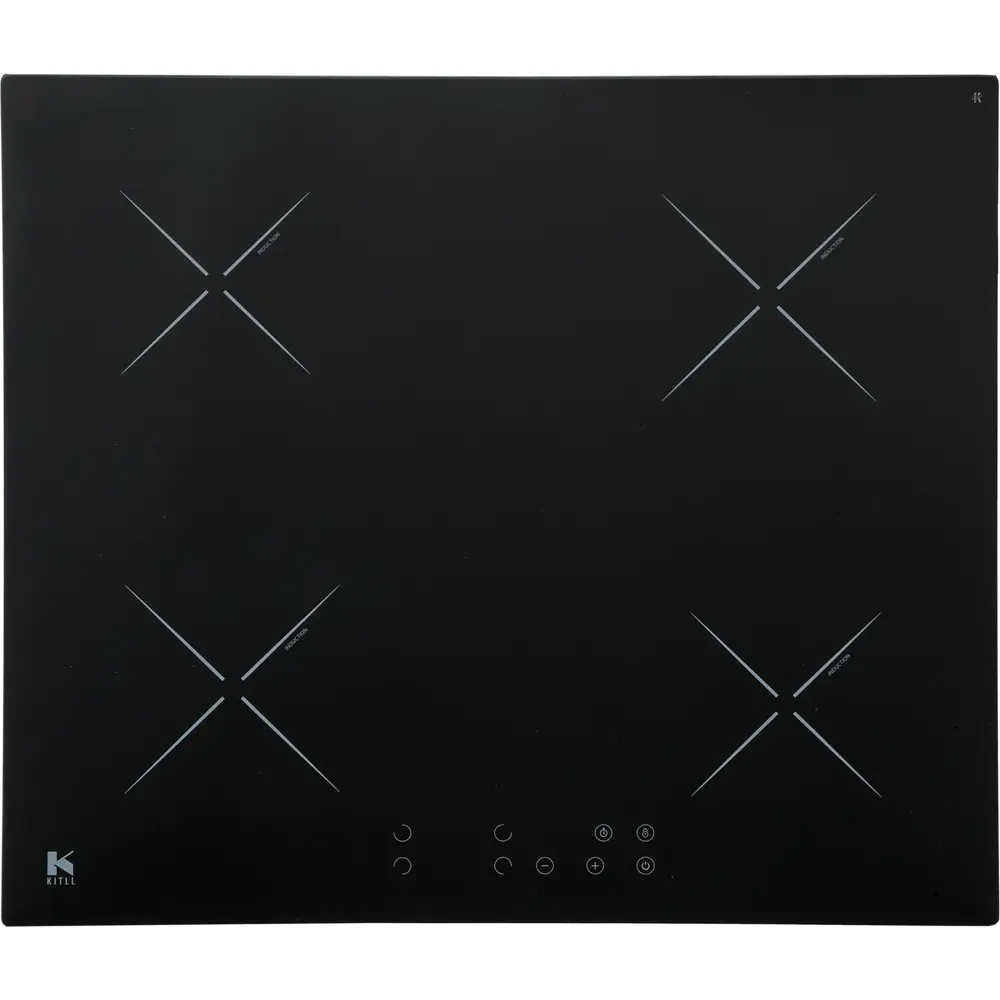 Индукционная варочная панель Kitll KHI 6001 BLACK 60 см 4 конфорки цвет чёрный STLM-2107046 - Вид №1