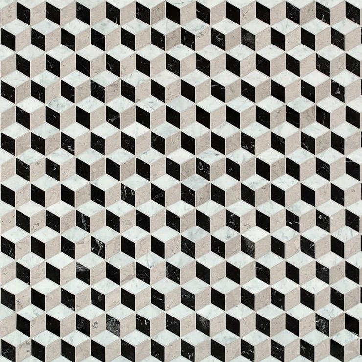 Ideamarmo Мраморная мозаика Cube 1925 Cb 602 - Вид №2