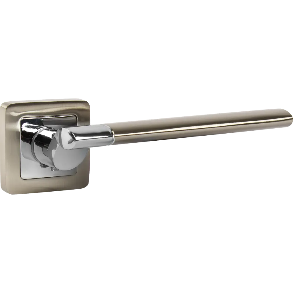 Ручка дверная на розетке Galaxy XM SN/CP3, цвет хром FUARO STLM-2100561