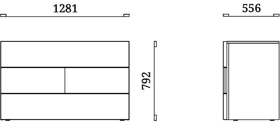 Febal Casa Комод из меламина со встроенными ручками Jean sun-id-1351030 - Вид №2