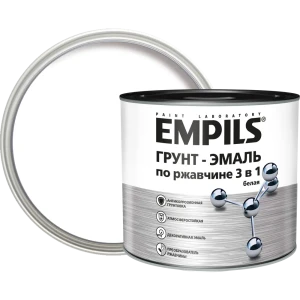 Грунт-эмаль по ржавчине 3в1 Empils PL гладкая цвет белый 2.7 кг