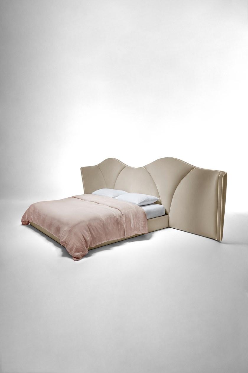 Munna Двуспальная кровать с обивкой из ткани sun-id-1375700 - Вид №2