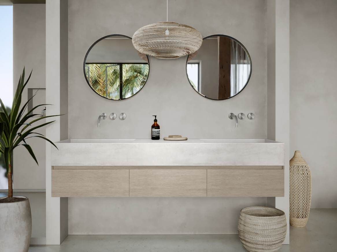 Подвесной прямоугольный двойной умывальник COCOON Maison ARCH-00125699