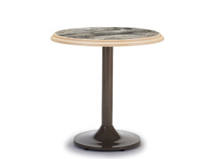 Круглый металлический стол с верхней частью HPL