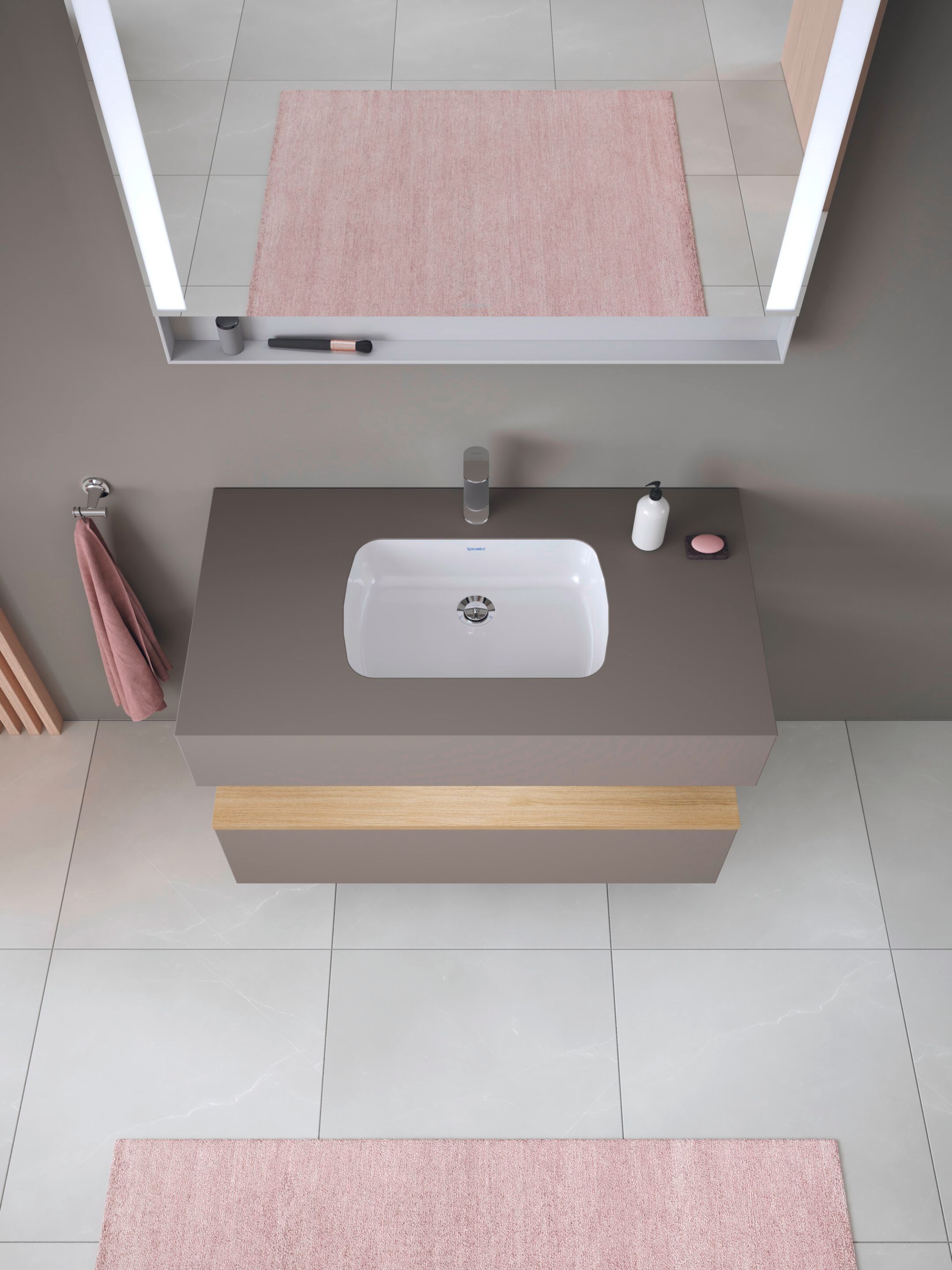 Керамическая прямоугольная встраиваемая раковина Duravit Qatego ARCH-00008089 - Вид №4