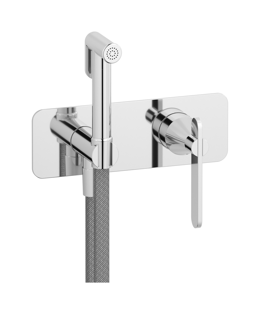 Внешние части гигенического душа со смесителем. WE ARE IB so024rs Chrome Soho