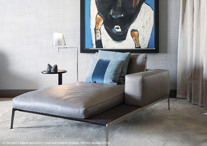 Flexform Дормез со съемным кожаным чехлом Lifesteel sun-id-1472242 - Вид №3