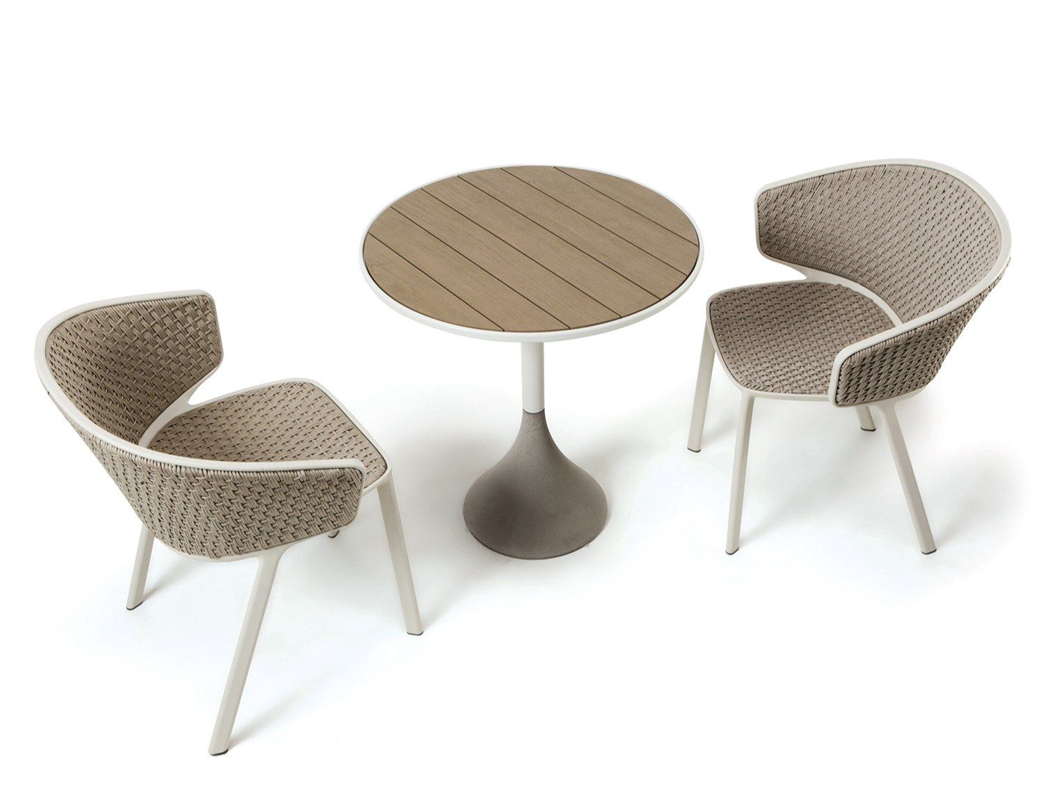 Круглый стол из тикового дерева и бетона Ethimo ARCH-00113009 - Вид №2