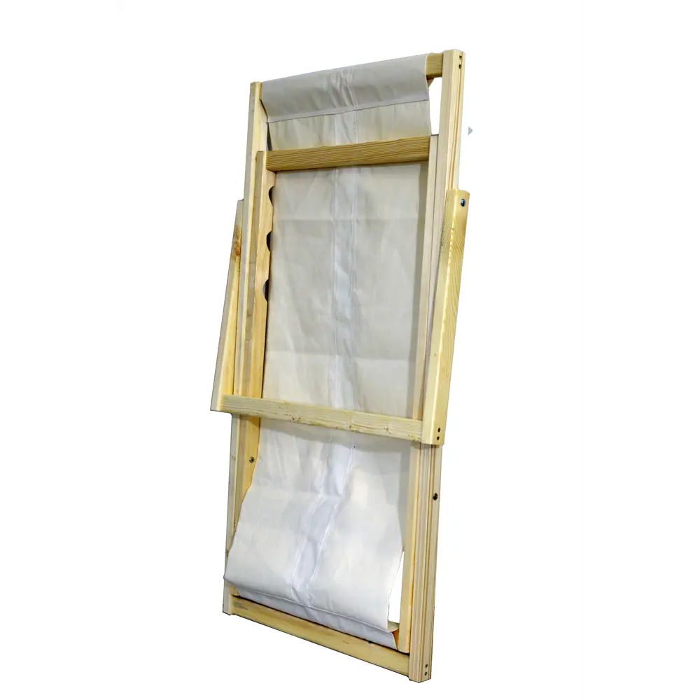 Шезлонг складной 120x60x75 см дерево/ ткань бежевый 82679400 STLM-2028739 Santreyd  - Вид №2