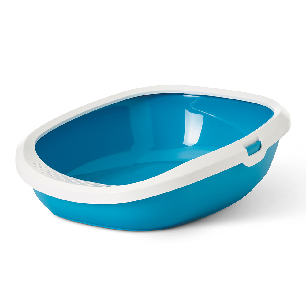 ПР0059419 Туалет для кошек Gizmo 44см с бортом голубой SAVIC 