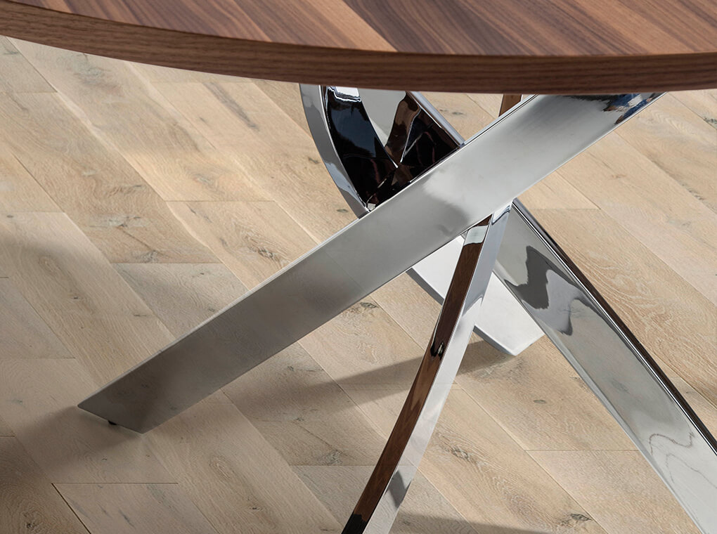 077767 Стол обеденный круглый орех Ø140 Angel Cerda F2133  - Вид №1