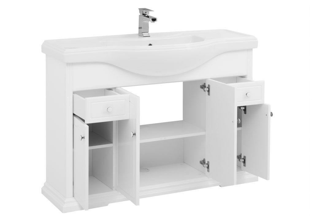 Тумба с раковиной Aquanet Лагуна Классик 120 белый 0017530200188774 - Вид №1