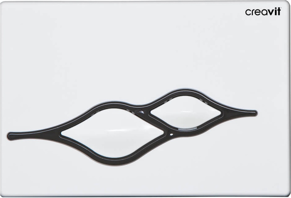 GP1001.02 Кнопка для инсталляции UFO бело-черная Creavit  - Вид №1