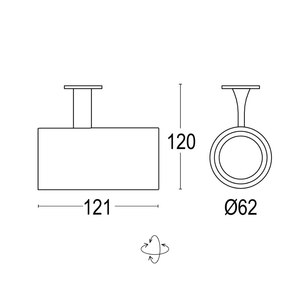 Point Evo 1R Ghidini Point Evo Ceiling Recessed .01 Белый (Матовый)  - Вид №1