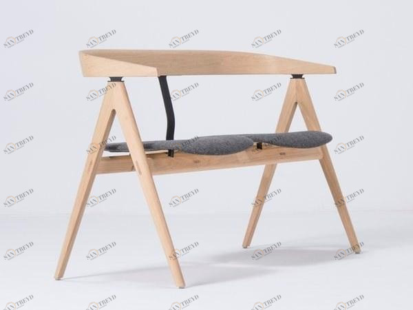 Gazzda Скамья со спинкой, обитая тканью Ava sun-id-1460016