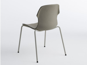 Штабелируемый стул, полностью обитый тканью или кожей